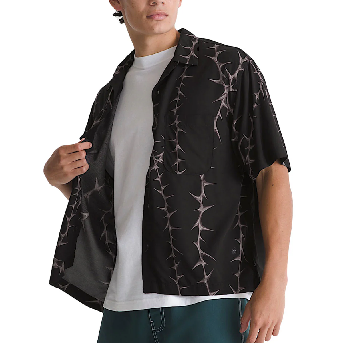 Vans Van Doren Printed Camp Shirt - Black - Image 2
