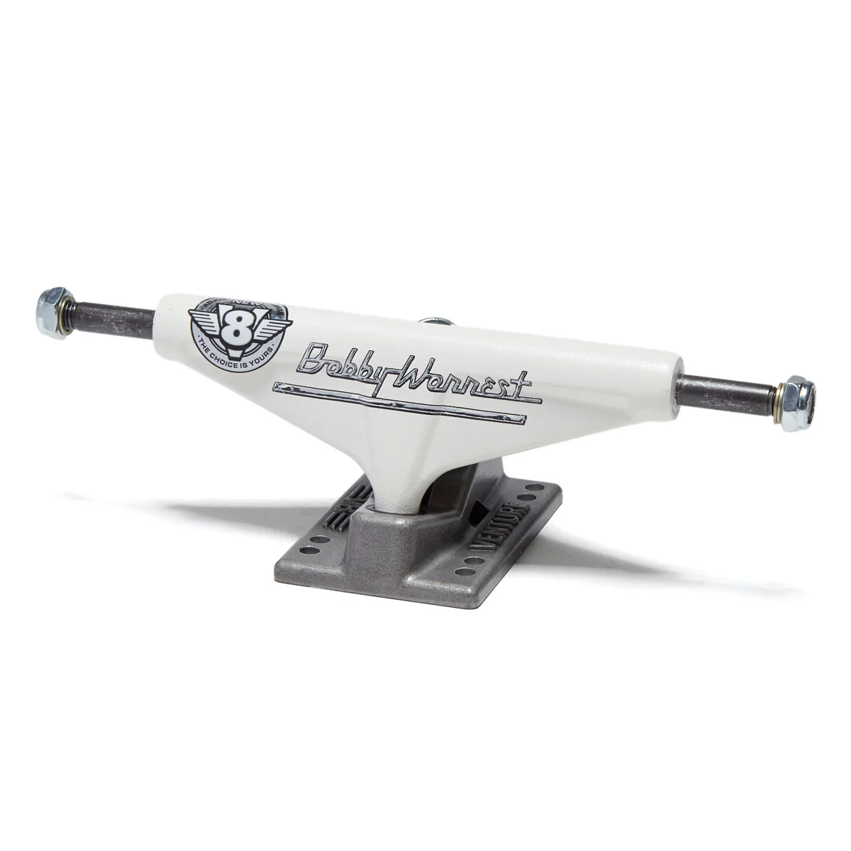 Venture V8 Bob Worrest Skateboard Trucks - Cream/Black - 5.2 Hi