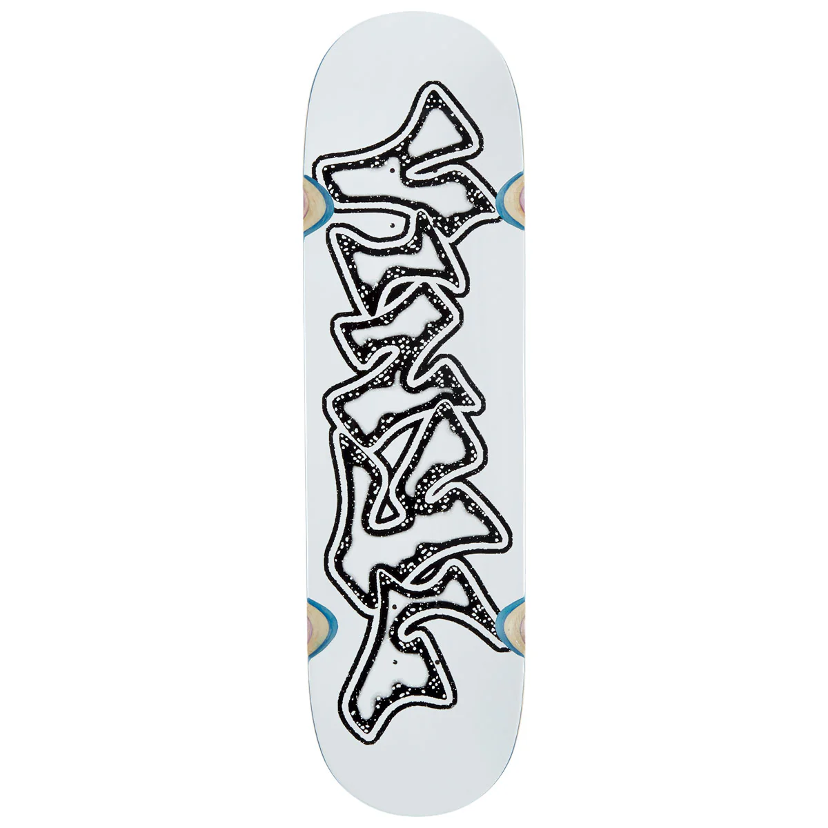 Vinyl Graffiti Logo Wheel Wells Skateboard Deck - 8.50"