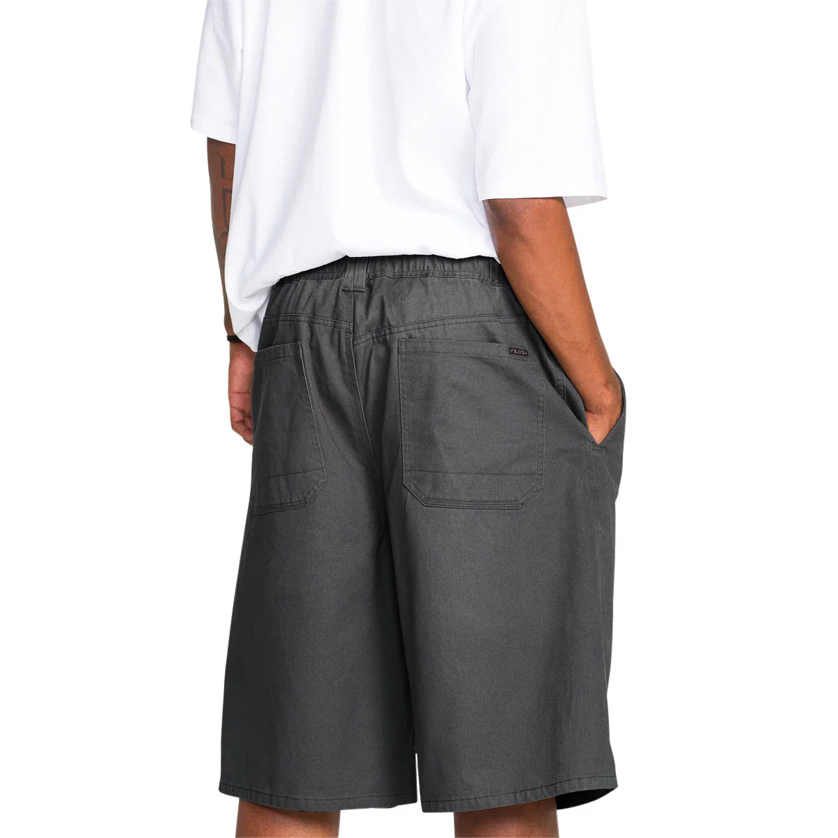 Volcom Chillow Pleated Ew Chino VS 24 Shorts - Castlerock - Image 4