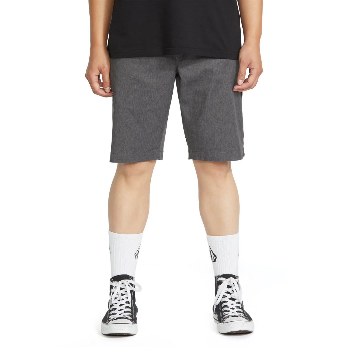 Volcom Frickin Modern Stretch 21 Shorts - Charcoal Heather 2025 - Image 2