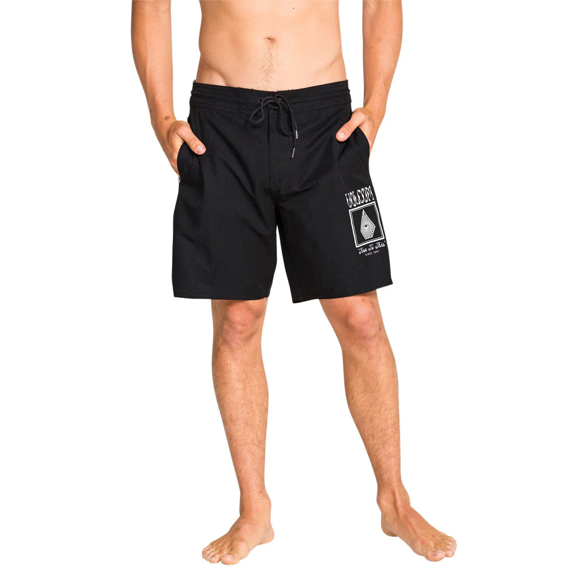 Volcom Yewster Loose Stoney 18 Boardshorts - Black - Image 3