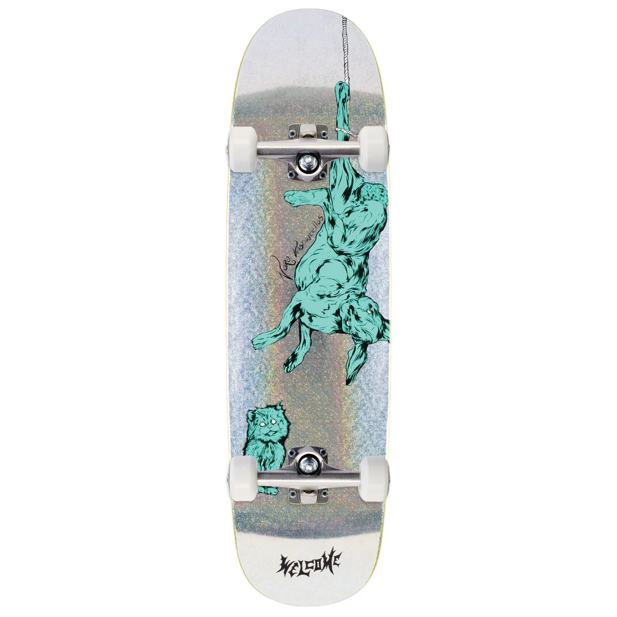 Welcome Fairy Tale Nora Vasconcellos On Sphynx Skateboard Complete - Glitter Prism Foil - 8.80"