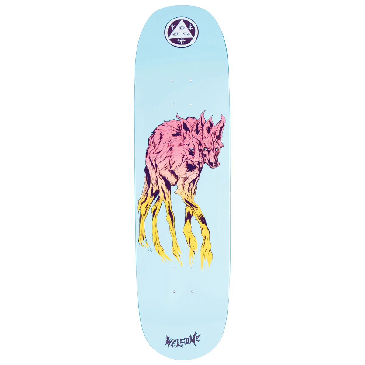Welcome Maned Woof On Moontrimmer 2.0 Skateboard Deck - Power Blue - 8.60"